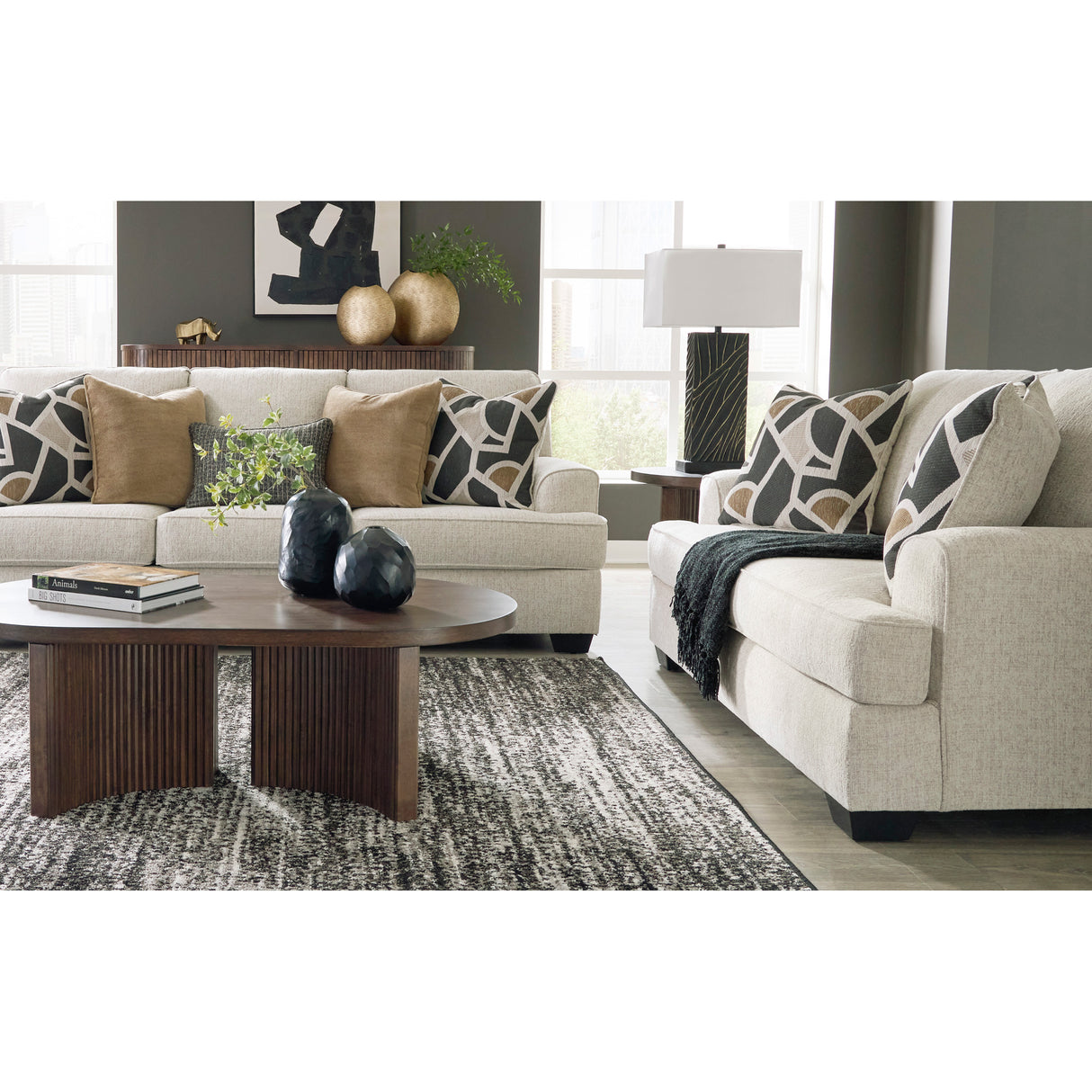 Room setting 5 featuring Heartcort Quartz Loveseat