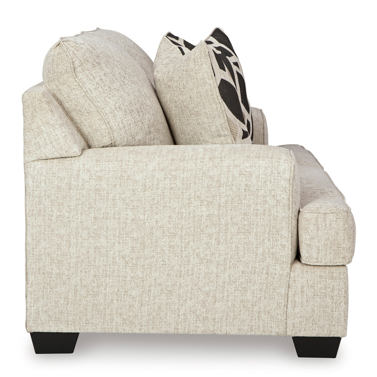 Side view of Heartcort Quartz Loveseat