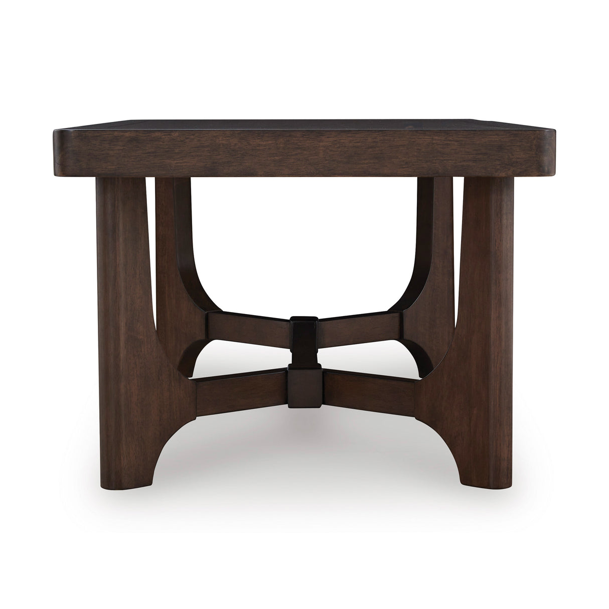 Side view of Korestone Dark Brown Cocktail Table