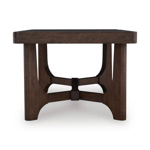 Side view of Korestone Dark Brown Cocktail Table