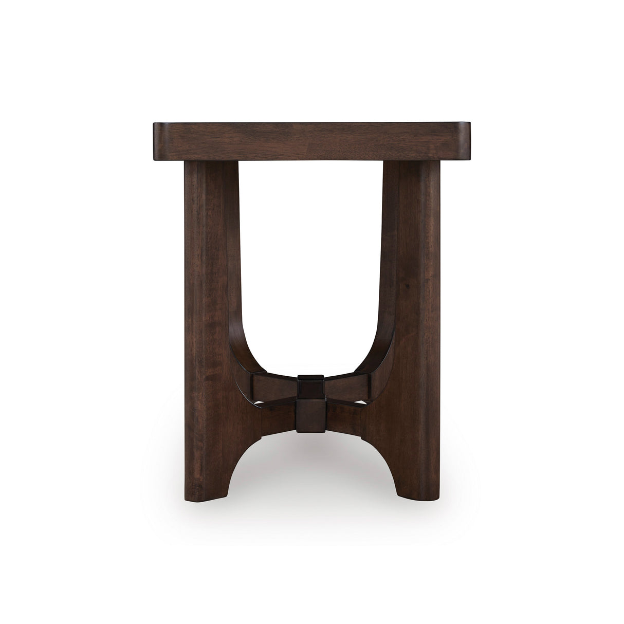 Side view of Korestone Dark Brown End Table