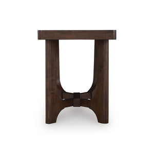 Side view of Korestone Dark Brown End Table
