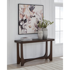 A room setting featuring Korestone Dark Brown Sofa Table