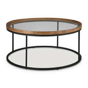 Front right view of Noraluna Brown Cocktail Table