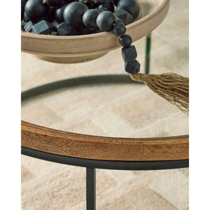 Detail view of Noraluna Brown Cocktail Table