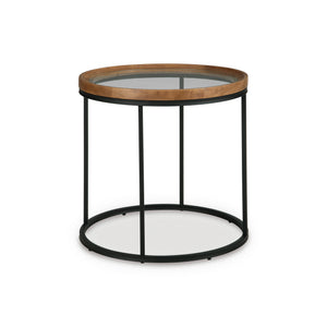 Front right view of Noraluna Brown End Table