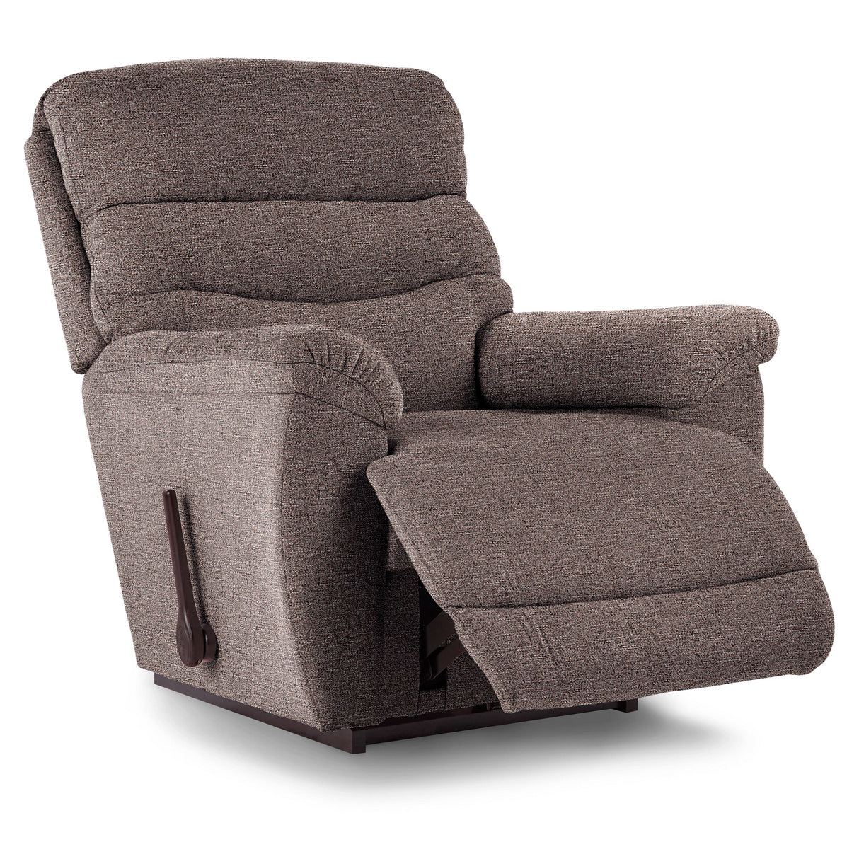 Brown recliner chair on a white background