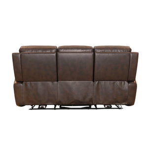 Back view of Everest Rustic Brown Power Reclining Sofa