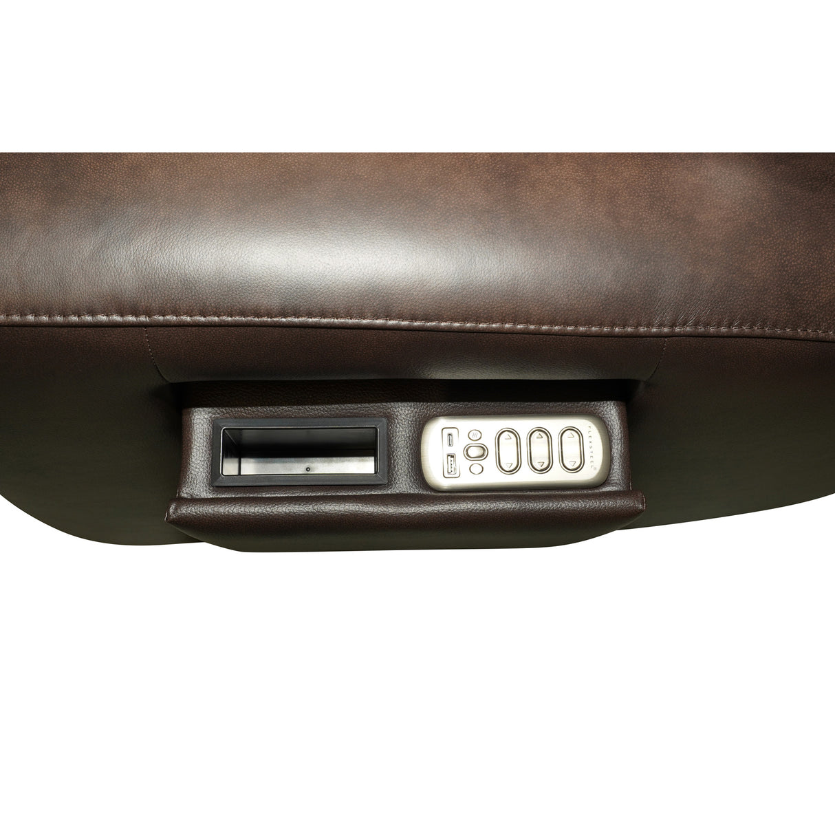 Detail view 2 of Everest Rustic Brown Power Reclining Sofa