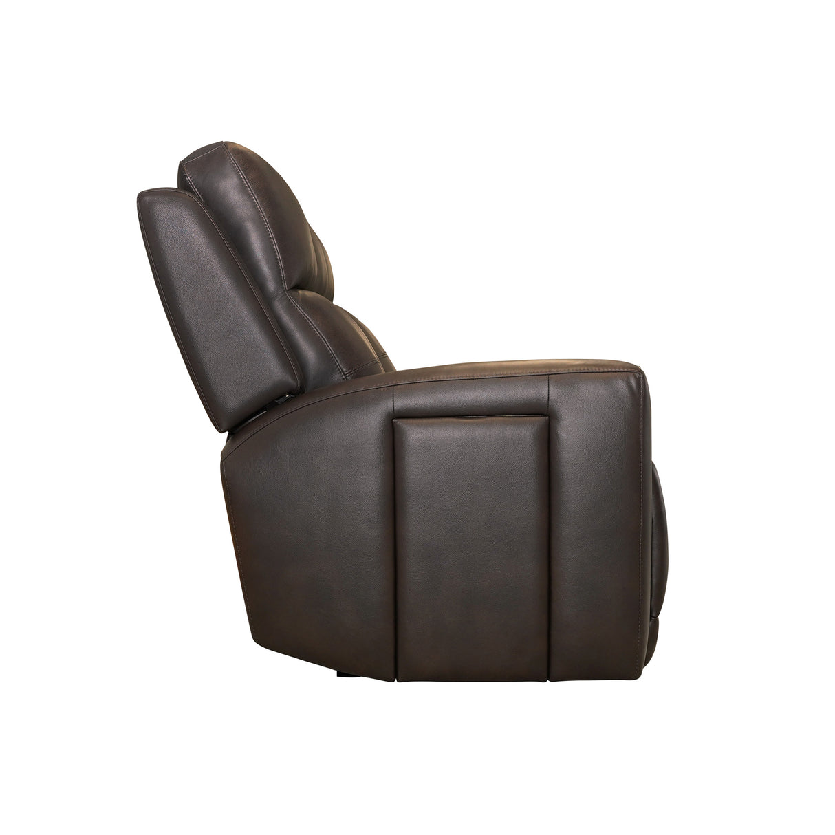 Side view of Everest Rustic Brown Power Reclining Sofa