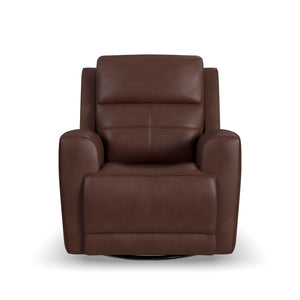 Everest Rustic Brown Power Swivel Glider Recliner QK1106088