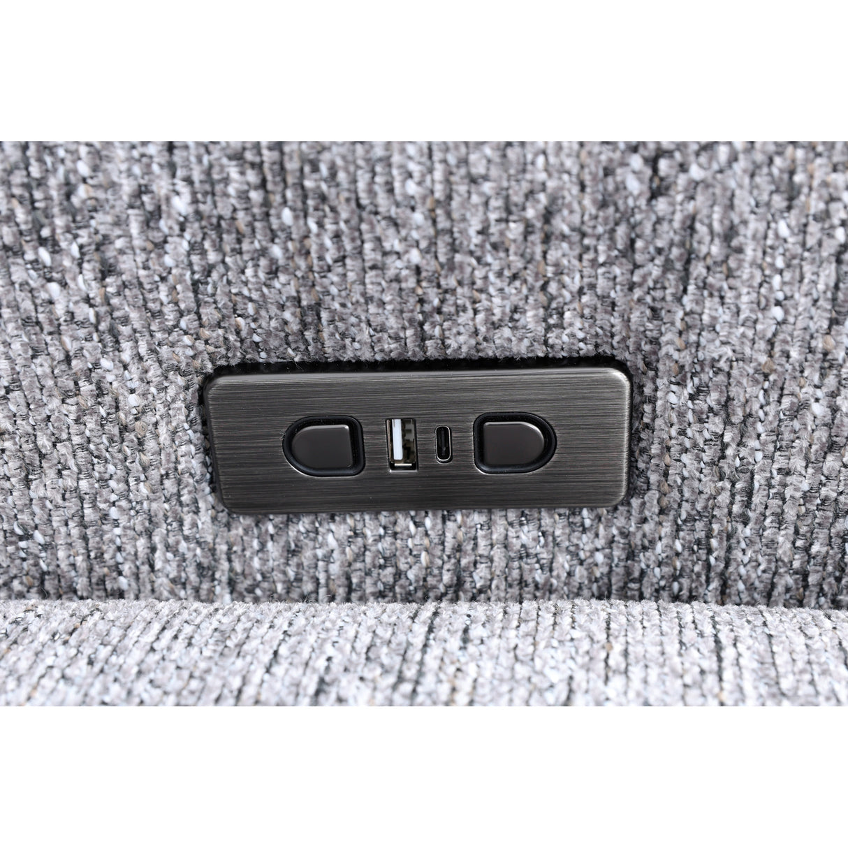 Detail view 3 of Duncan Smoke 6 Piece Power Slider Chaise Sleeper Sectional