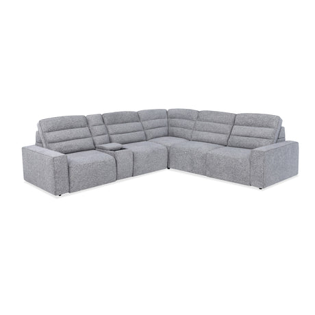 Duncan Smoke 6 Piece Power Slider Chaise Sleeper Sectional QK1106103