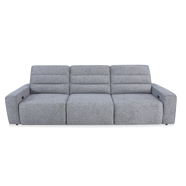 Duncan Smoke 3 Piece Power Slider Chaise Sleeper Sofa QK1106104