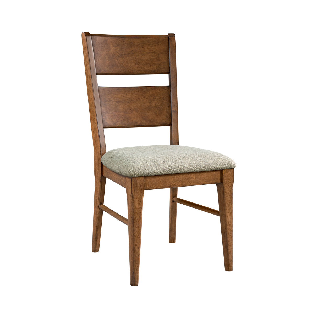 Front right view of Koloa Brown Ladderback Chair