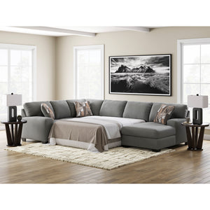 A room setting featuring Full Greystone Seyler Lane 3 Piece Right Chaise Sleeper Sectional