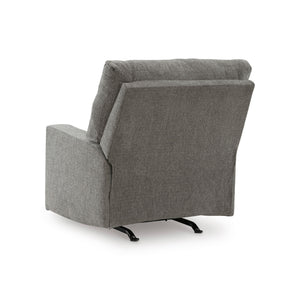 Back view of Seyler Lane Gray Rocker Recliner