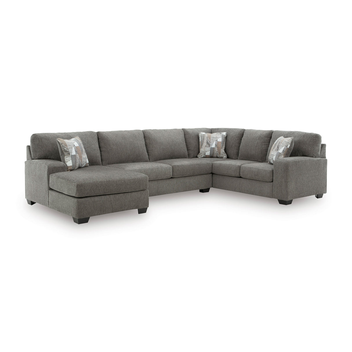 Full Greystone Seyler Lane 3 Piece Left Chaise Sleeper Sectional QK1106123