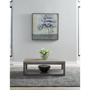 A room setting featuring Piedmont Charcoal Coffee Table