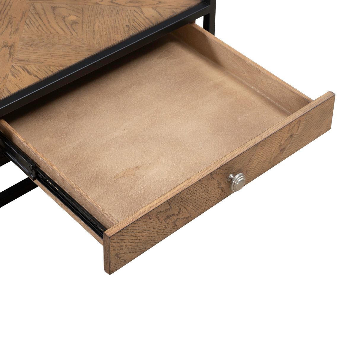 Detail view 2 of Bedford Weathered Oak End Table