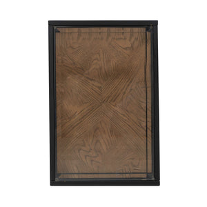 Top view of Bedford Weathered Oak Chairside Table