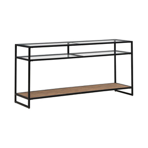 Front right view of Bedford Weathered Oak Sofa Table