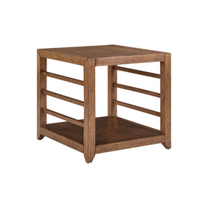 Front right view of Shaker Lakes Harvest Brown End Table