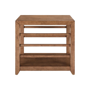 Side view of Shaker Lakes Harvest Brown End Table