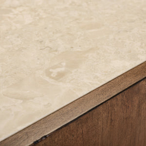 Detail view of Shaker Lakes Harvest Brown Chairside Table