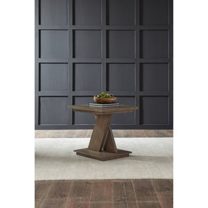A room setting featuring Aspen Sky Saddle Brown Coffee Table