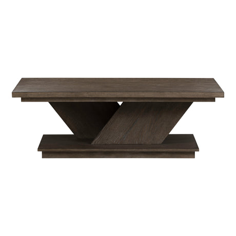 Aspen Sky Saddle Brown Coffee Table QK1106182