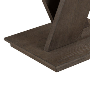 Detail view of Aspen Sky Saddle Brown End Table
