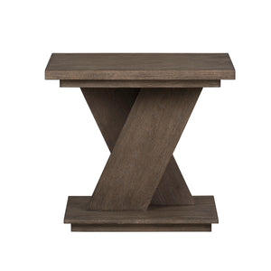 Aspen Sky Saddle Brown End Table QK1106183