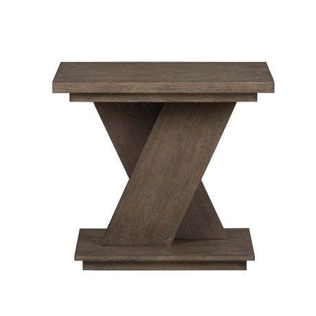 Aspen Sky Saddle Brown End Table QK1106183