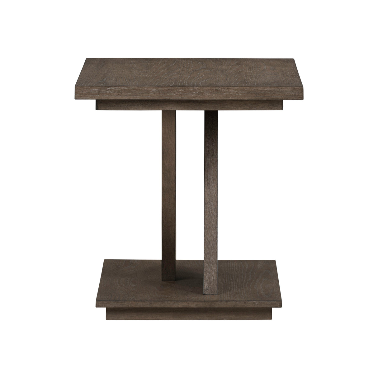 Side view of Aspen Sky Saddle Brown End Table