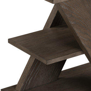 Detail view of Aspen Sky Saddle Brown Chairside Table