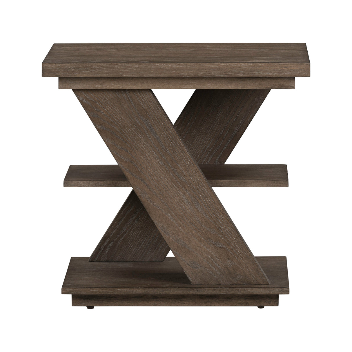 Aspen Sky Saddle Brown Chairside Table QK1106184