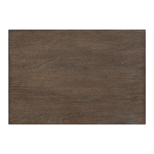 Top view of Aspen Sky Saddle Brown Chairside Table