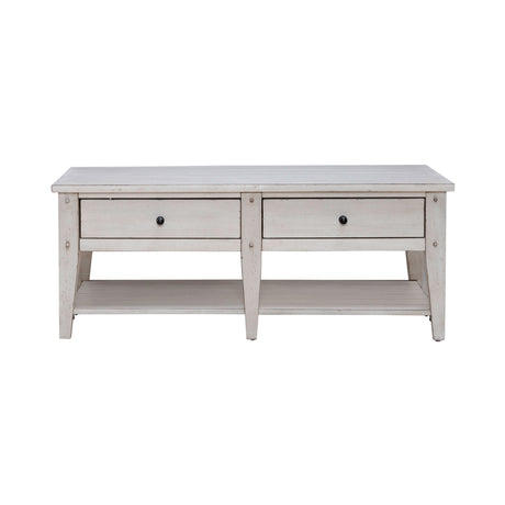 Lake House Weathered White Coffee Table QK1106186