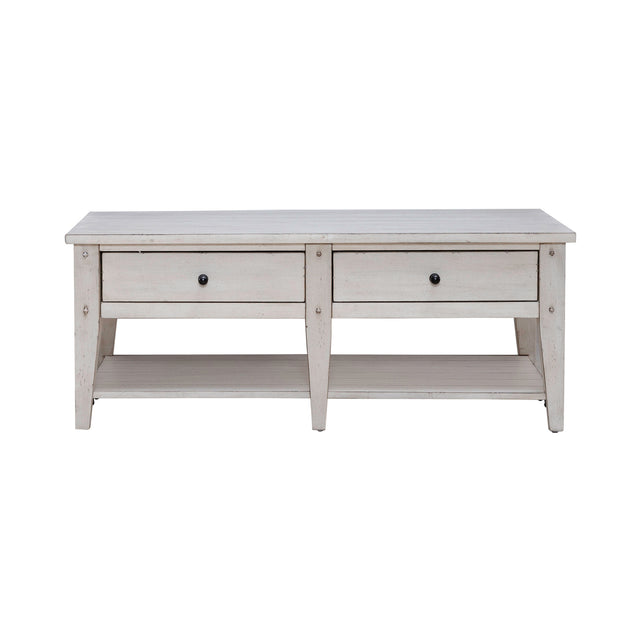 Lake House Weathered White Coffee Table QK1106186