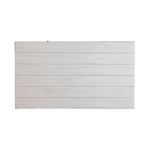 Top view of Lake House Weathered White Coffee Table
