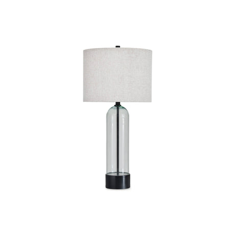 Back view of Kerrbrook Black Table Lamp