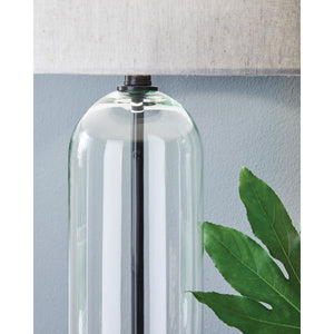 Detail view of Kerrbrook Black Table Lamp