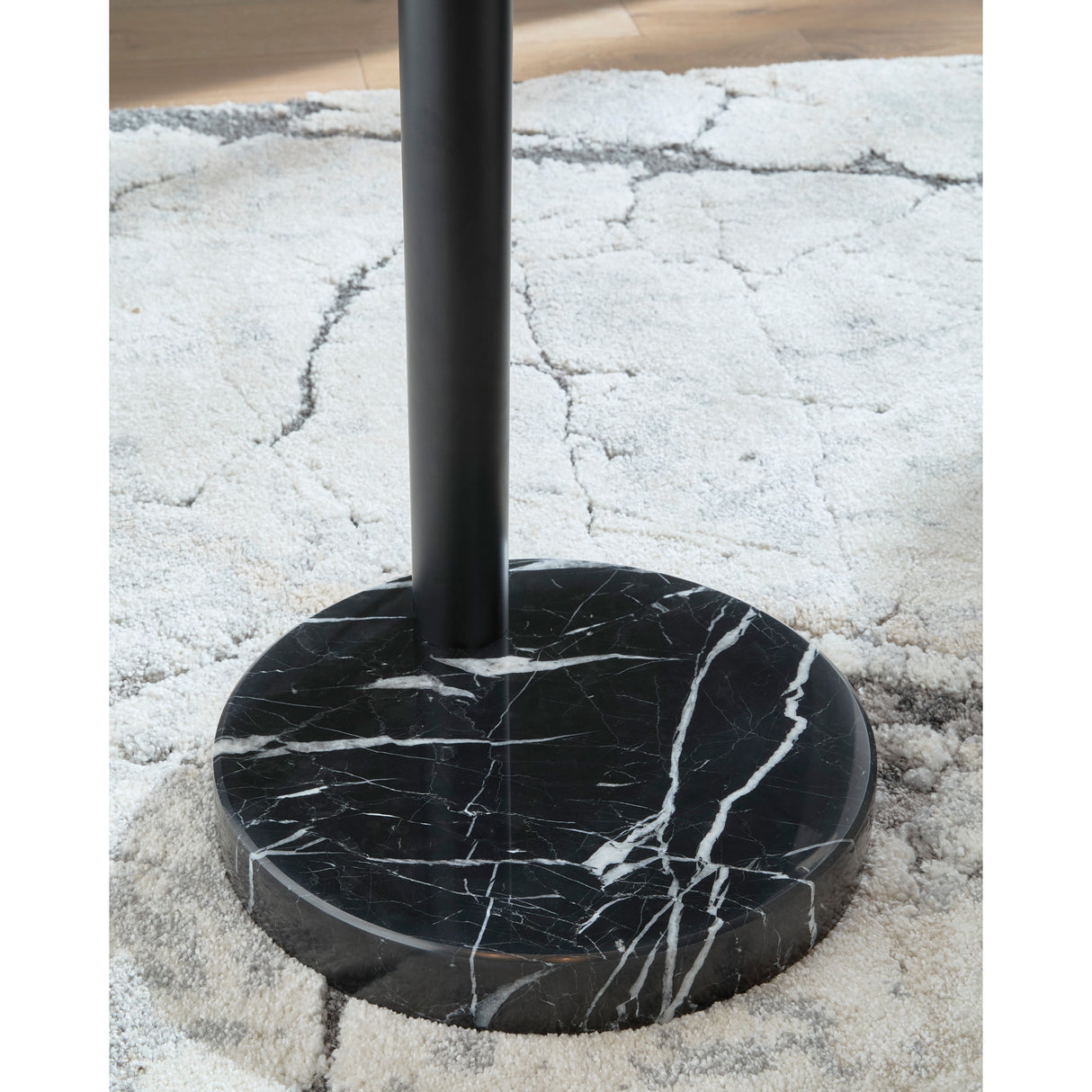 Detail view of Gibbswellner Black Arc Lamp