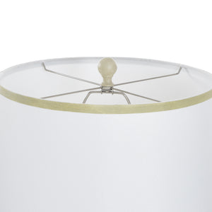 Front left view of Gambell Cream Floor Lamp