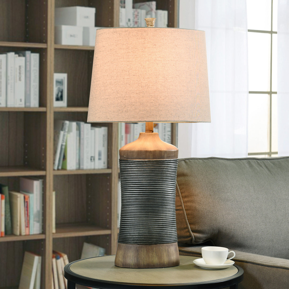 A room setting featuring Tejas Brown Table Lamp
