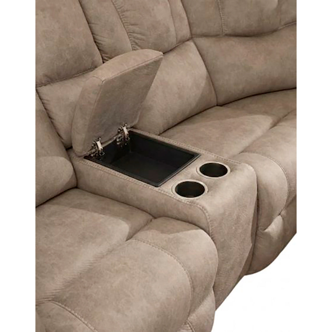 Detail view of Pearce-Pike Birch 3 Piece Left Console Reclining Sectional