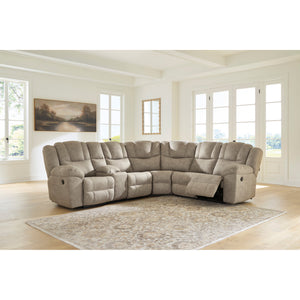 Room setting 2 featuring Pearce-Pike Birch 3 Piece Left Console Reclining Sectional