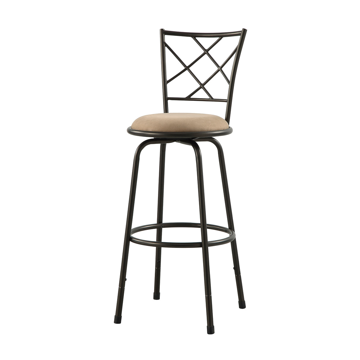 Front right view of Nexus Bronze Set of 3 Barstools