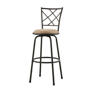 Front right view of Nexus Bronze Set of 3 Barstools
